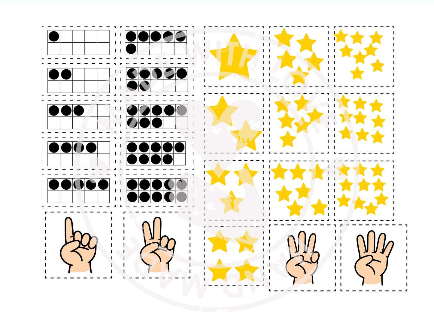 Number Matching Workbook for Preschool | Numbers 1–10 | Cut & Paste Activity with Tally Marks, Ten Frames, Stars & More – Printable PDF