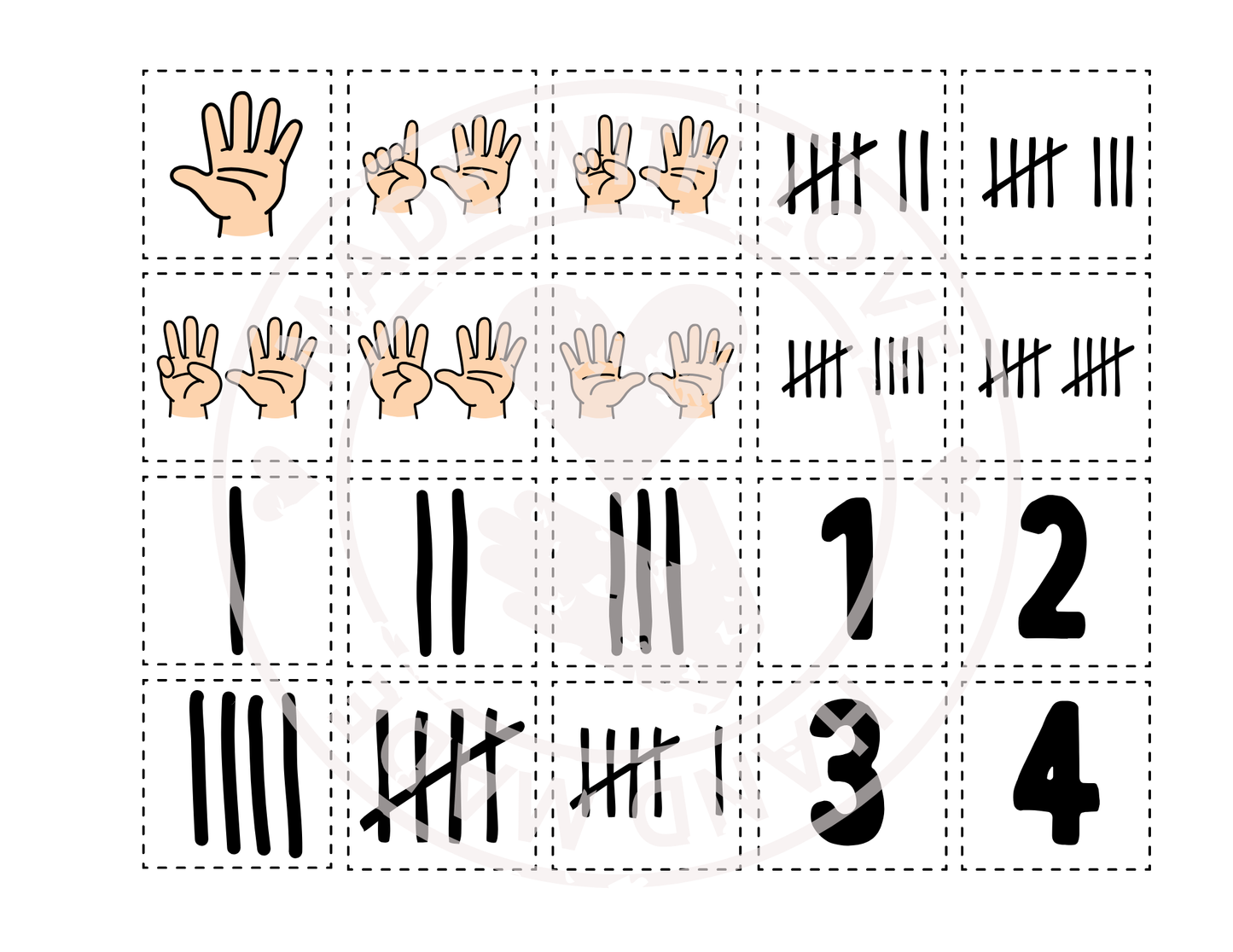 Number Matching Workbook for Preschool | Numbers 1–10 | Cut & Paste Activity with Tally Marks, Ten Frames, Stars & More – Printable PDF