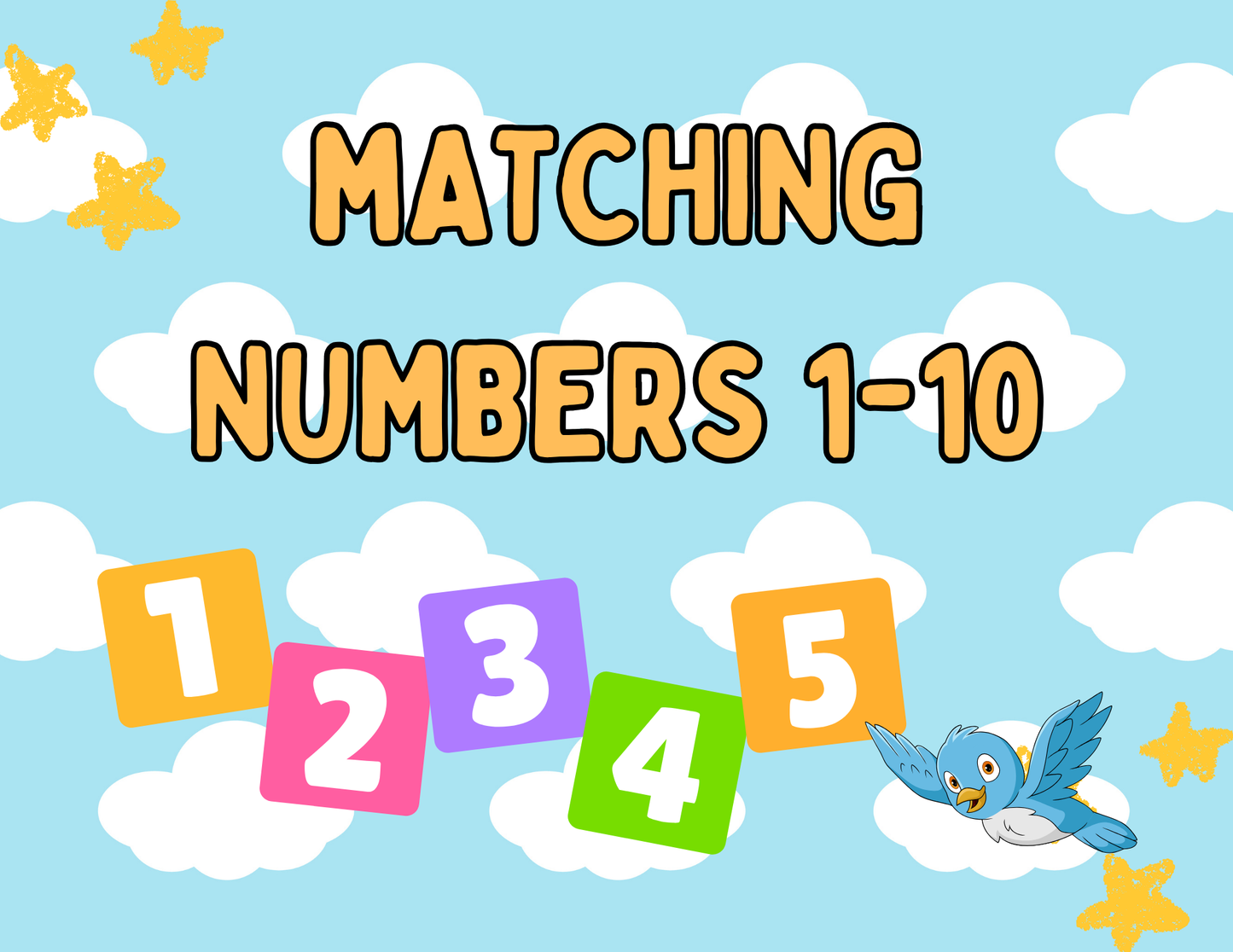 Number Matching Workbook for Preschool | Numbers 1–10 | Cut & Paste Activity with Tally Marks, Ten Frames, Stars & More – Printable PDF