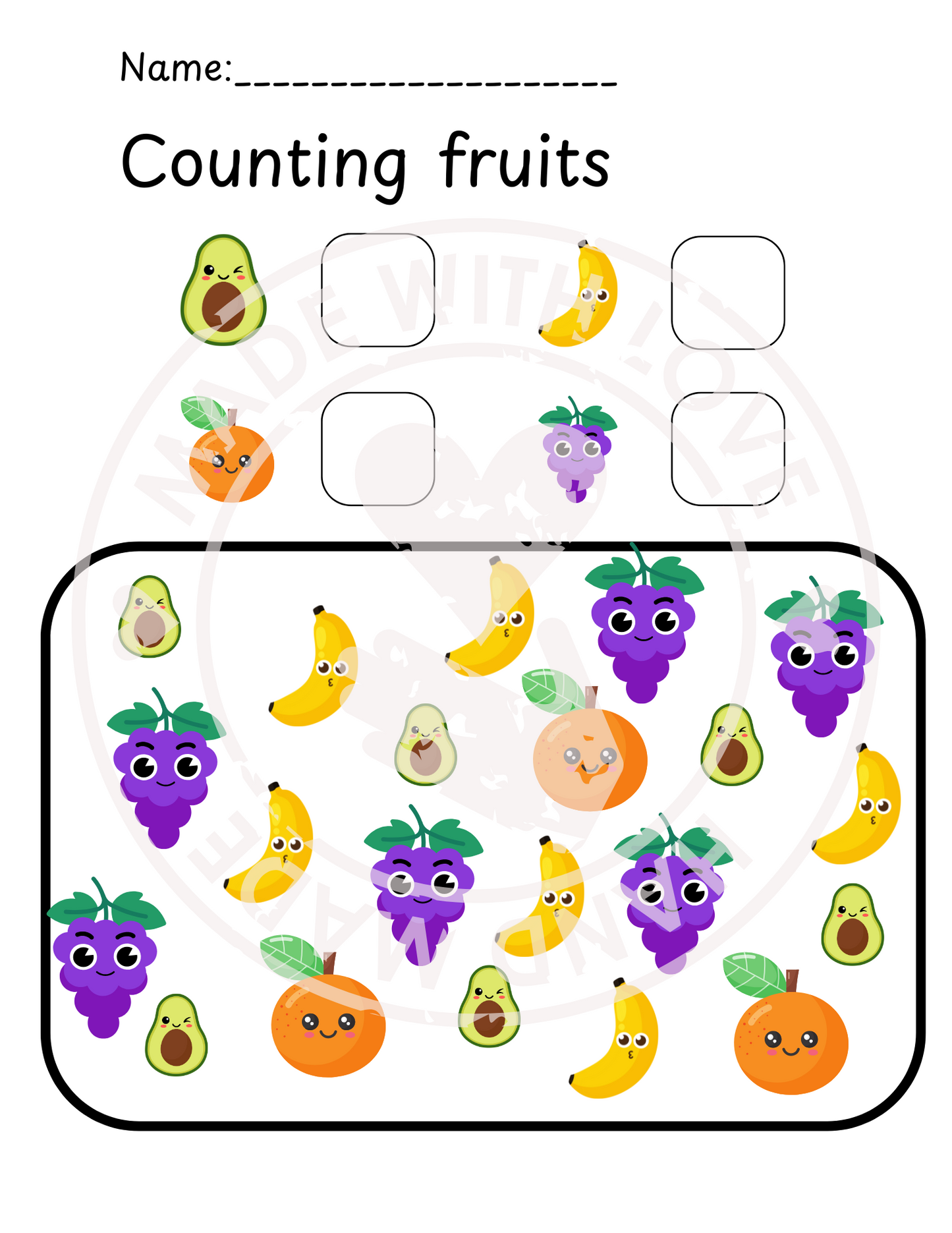 Fruit-Themed Numbers 1–10 Workbook for Preschool | 83 Printable Pages | Tracing, Counting, Matching & Cut-and-Paste Activities