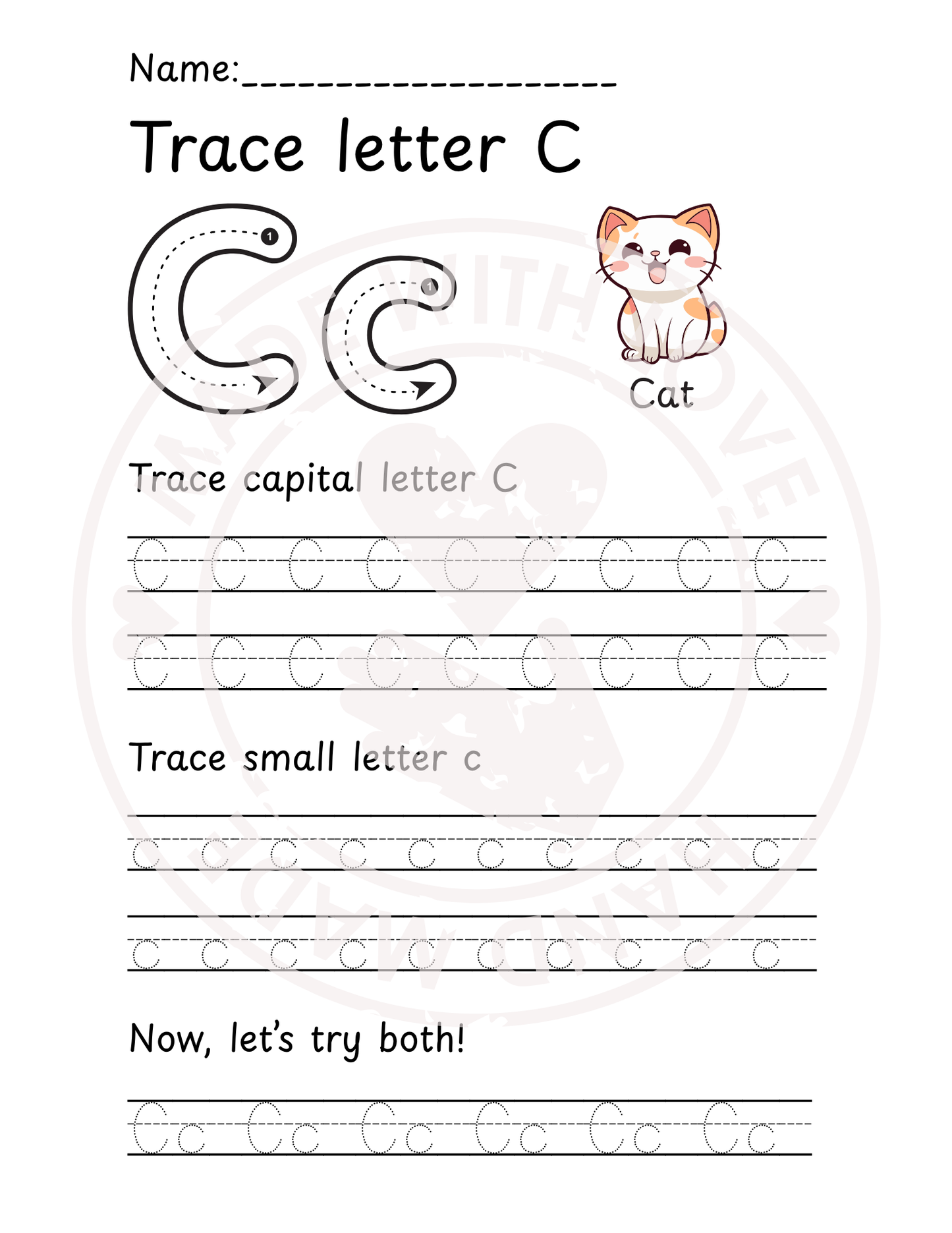 Alphabet Tracing Workbook A–Z – 26 Printable Pages for Preschool Letter Writing with Upper & Lowercase Practice + Picture Prompts